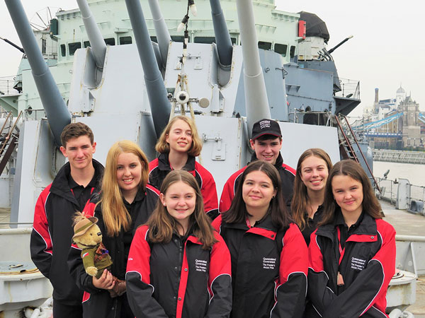 Premiers ANZAC Prize recipients aboard HMS Belfast